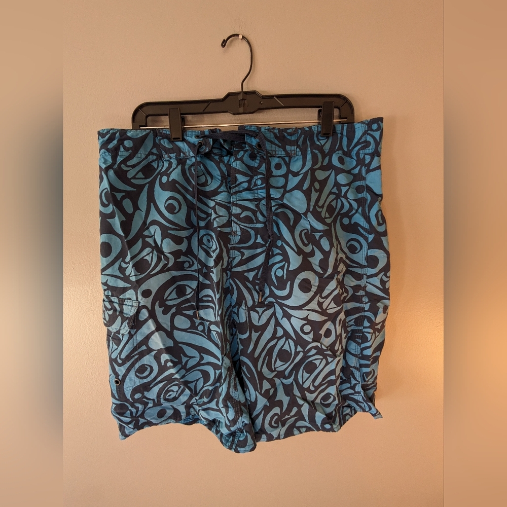Eddie Bauer Turquoise Swim Trunks Medium